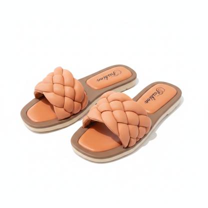 Woven Strap Slide Sandals
